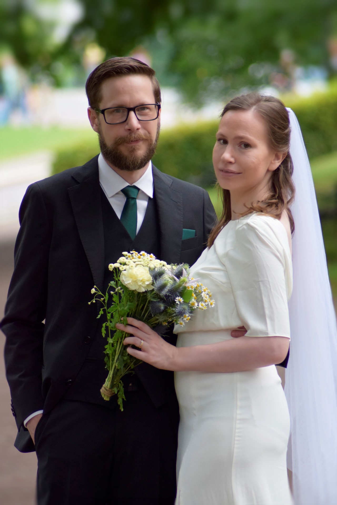 The present Lord and Lady of Coley on their wedding day
