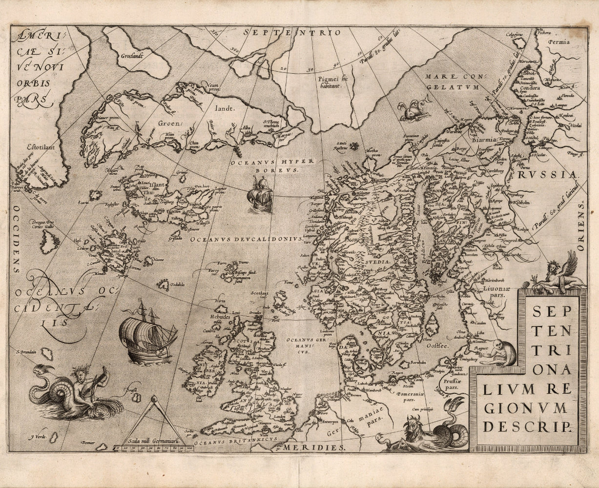 16th century map of Scandinavia
